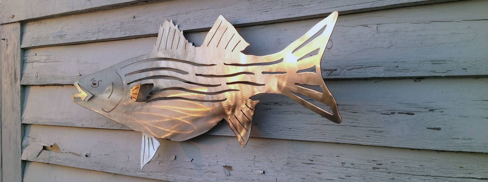 Metal Garden Sculptures For Sale | Home Outdoor Decoration Pertaining To Latest Stainless Steel Fish Wall Art (View 17 of 17)