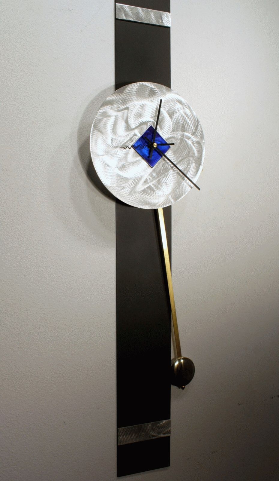 Metal Wall Art Sculpture Pendulum Clock Modern Abstract Decor Throughout 2017 Abstract Wall Art With Clock (View 16 of 20)