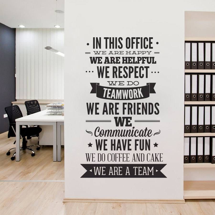 Office Decor Typography In This Office Ultimate Typography Within Most Up To Date Inspirational Wall Art For Office (View 4 of 20)