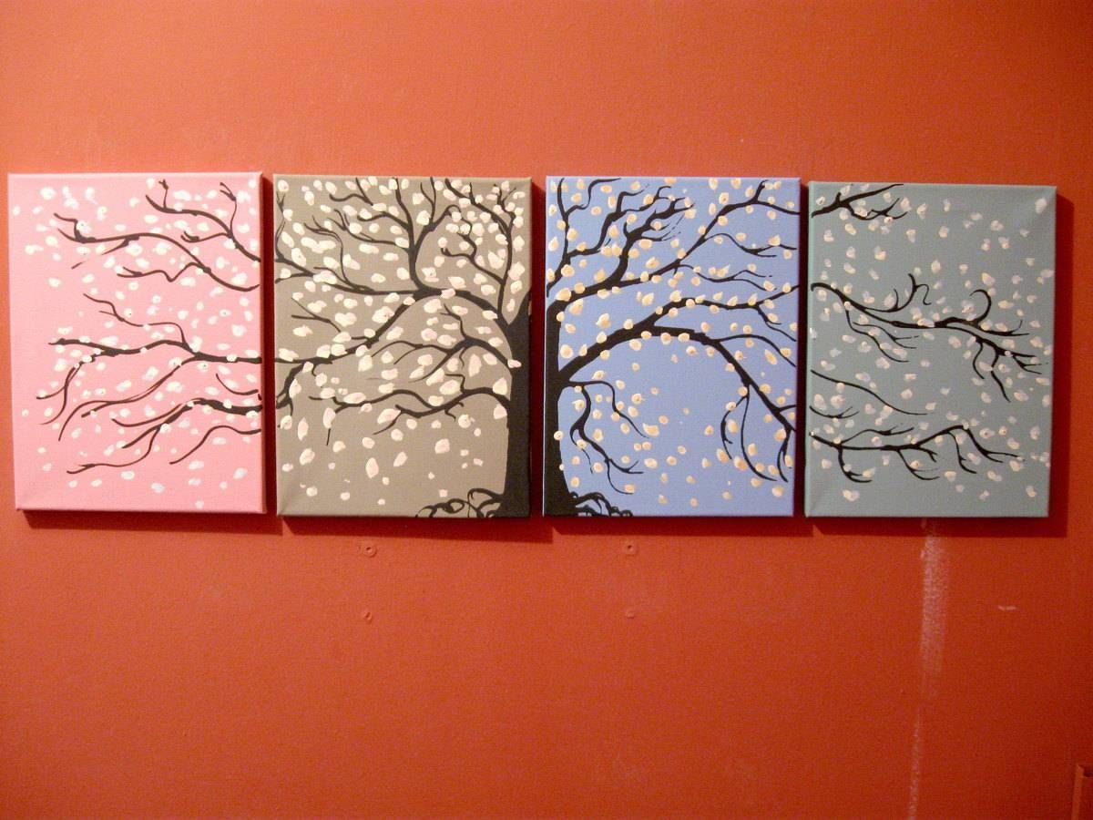 Oil Acrylic Landscape Tree Of Life Painting Canvas Triptych In 2017 Large Triptych Wall Art (View 7 of 20)