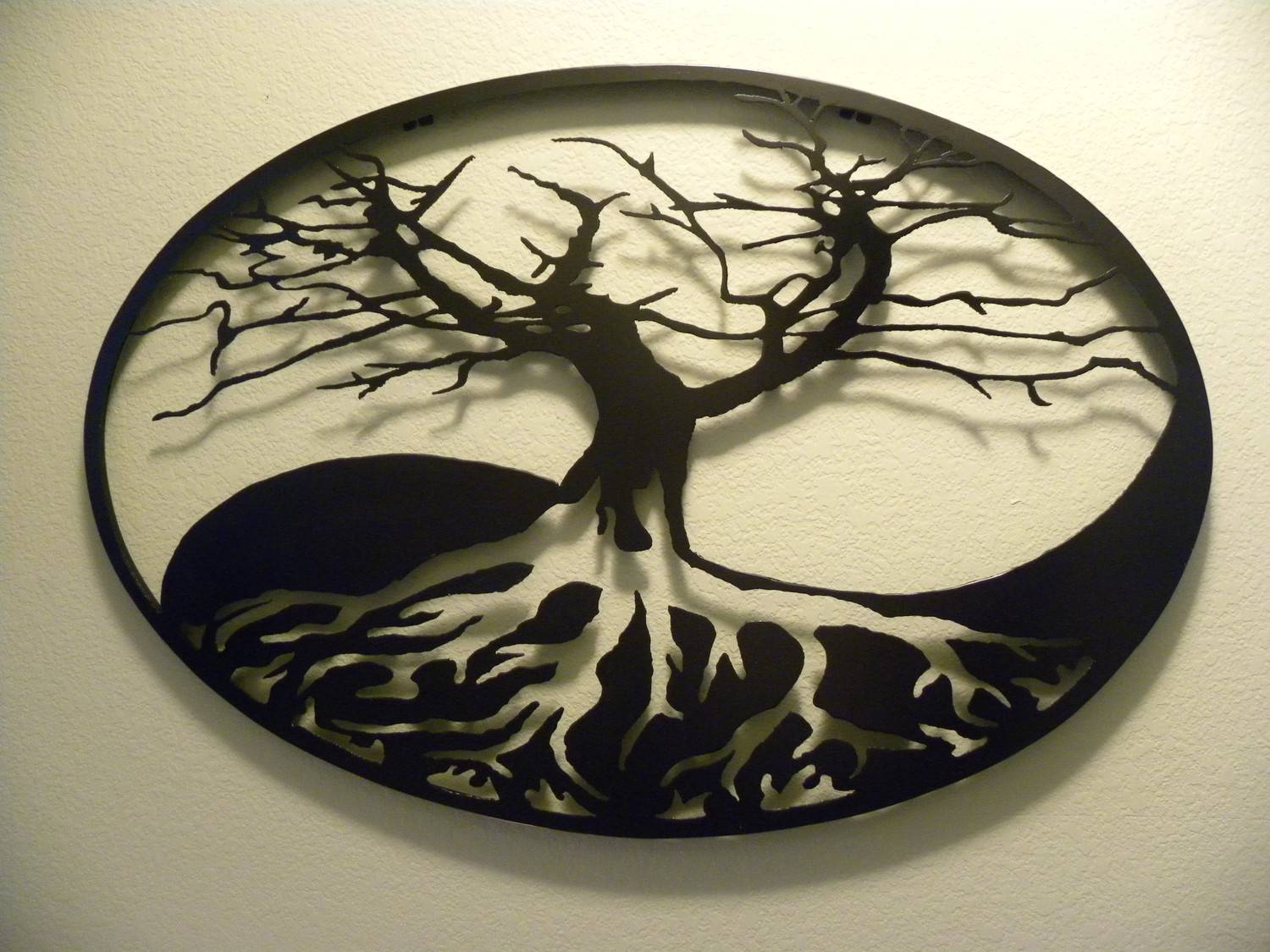 Oval Yin Yang Tree Of Life Metal Wall Art Intended For Most Current Yin Yang Wall Art (Gallery 1 of 30)