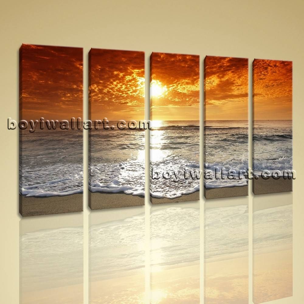 Oversized Seascape Painting Large Contemporary Wall Art Beach And Throughout 2018 Oversized Framed Wall Art (View 10 of 20)
