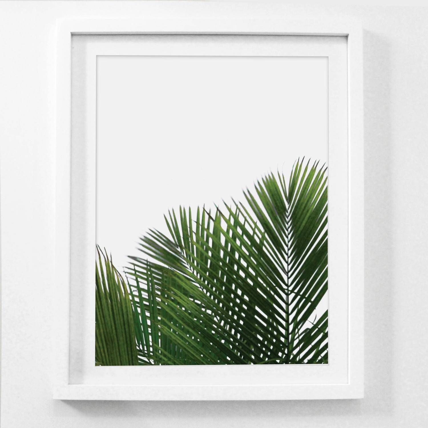 Palm Leaf Wall Art Palm Frond Art Framed Botanical Prints Pertaining To Most Current Palm Leaf Wall Art (View 1 of 20)
