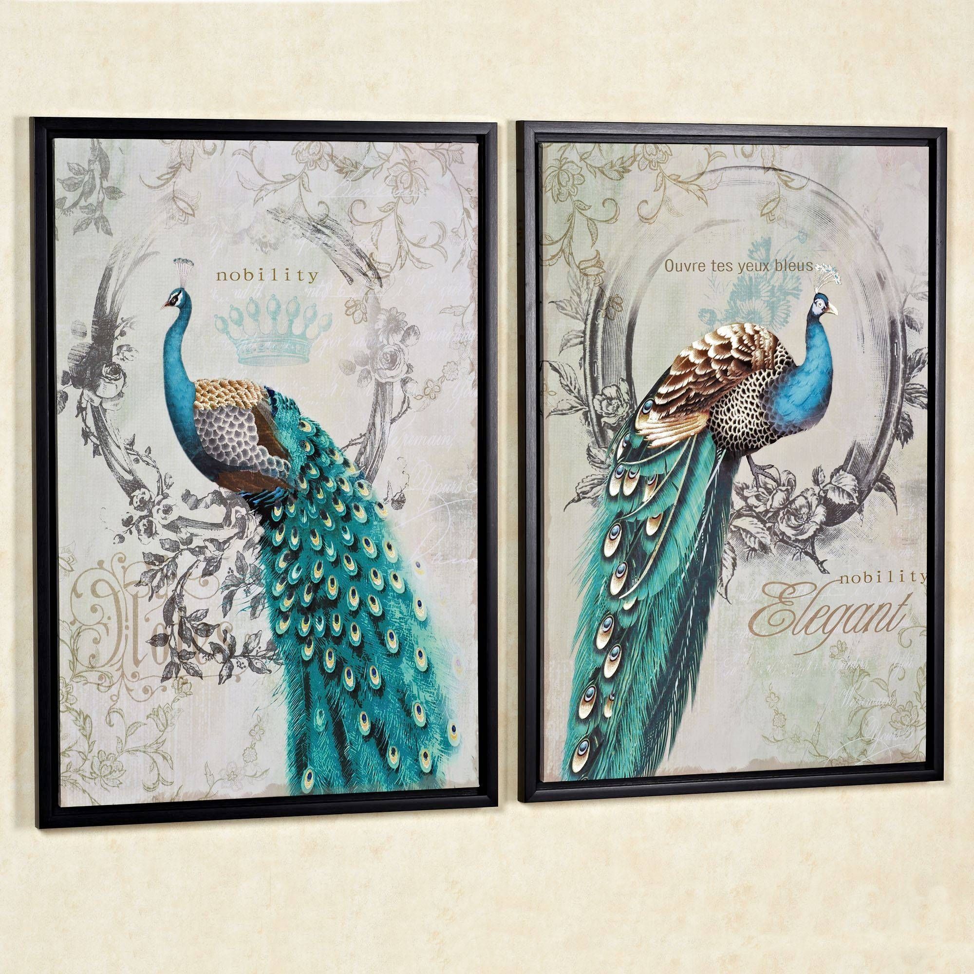 Peacock Themed Home Decor | Touch Of Class Throughout Most Current Jeweled Peacock Wall Art (View 3 of 20)