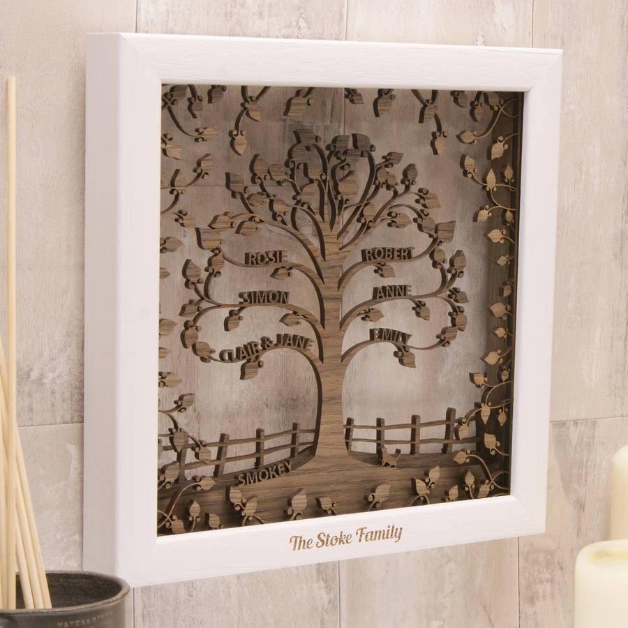 Personalised Wooden 3d Family Tree Wall Arturban Twist Throughout 2017 3d Tree Wall Art (View 6 of 15)