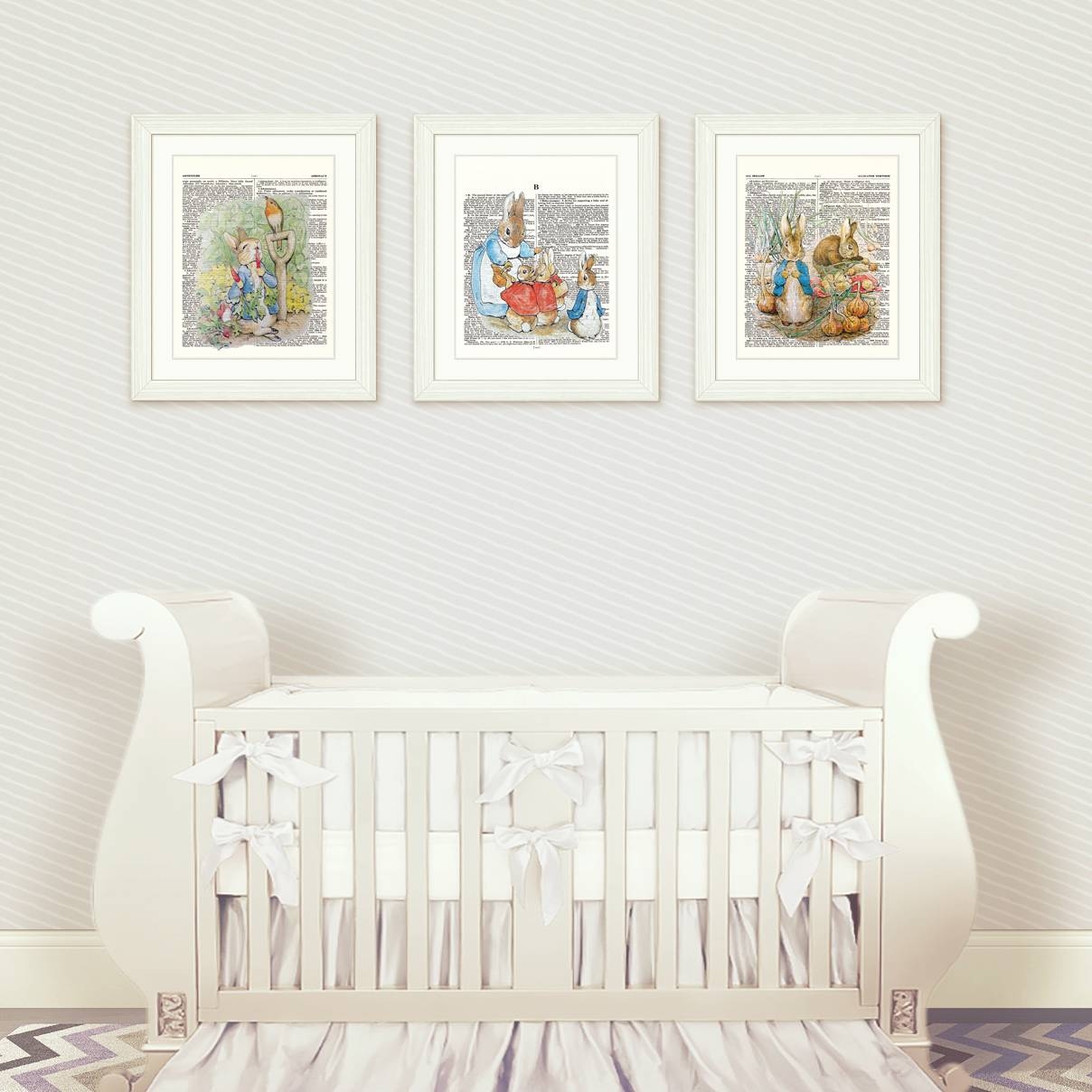 Peter Rabbit Nursery Wall Art Set 1 – Artsy Pumpkin For Most Current Peter Rabbit Wall Art (Gallery 1 of 15)