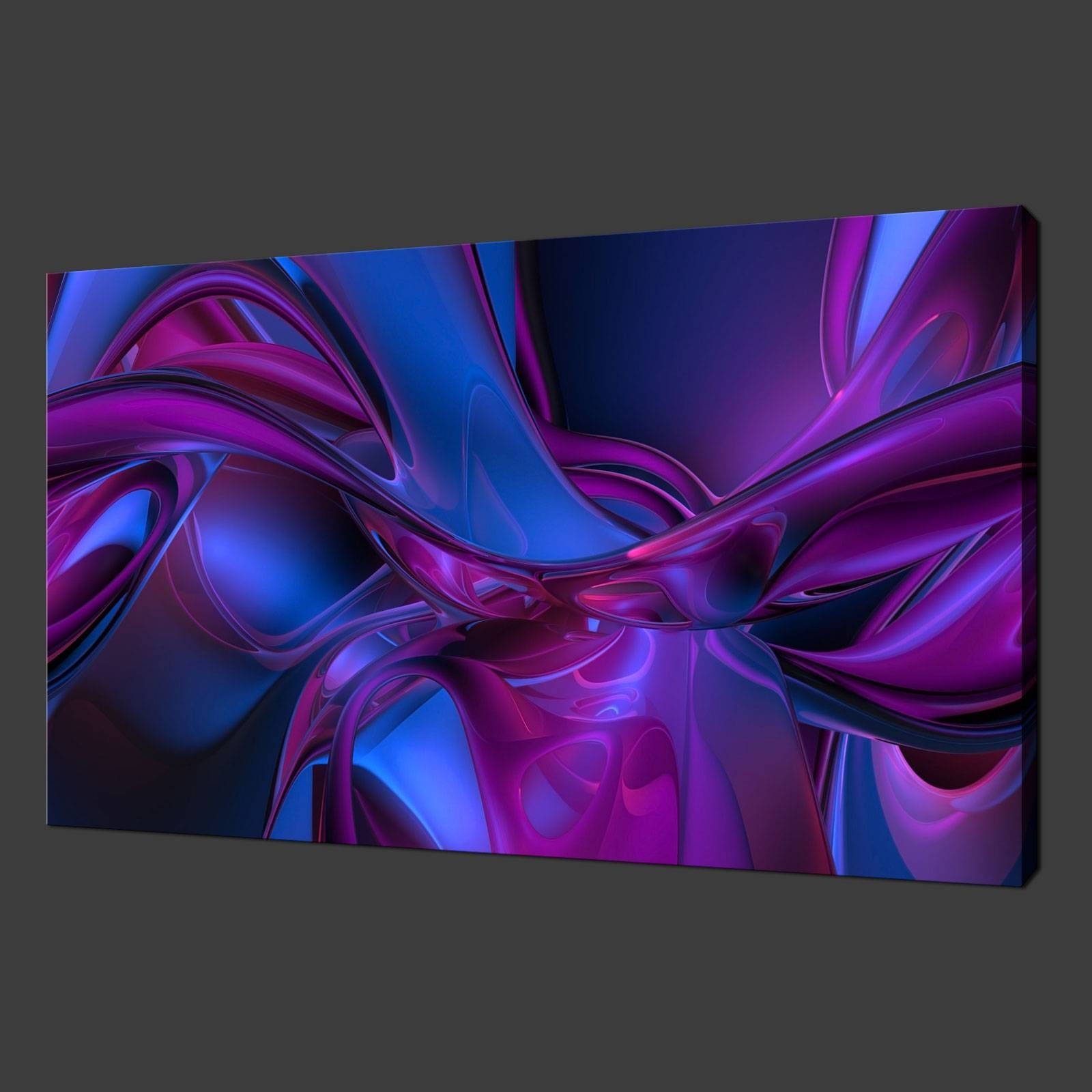 Photo Collection Abstract Purple Blue Modern In Most Recent Purple Wall Art Canvas (View 15 of 20)
