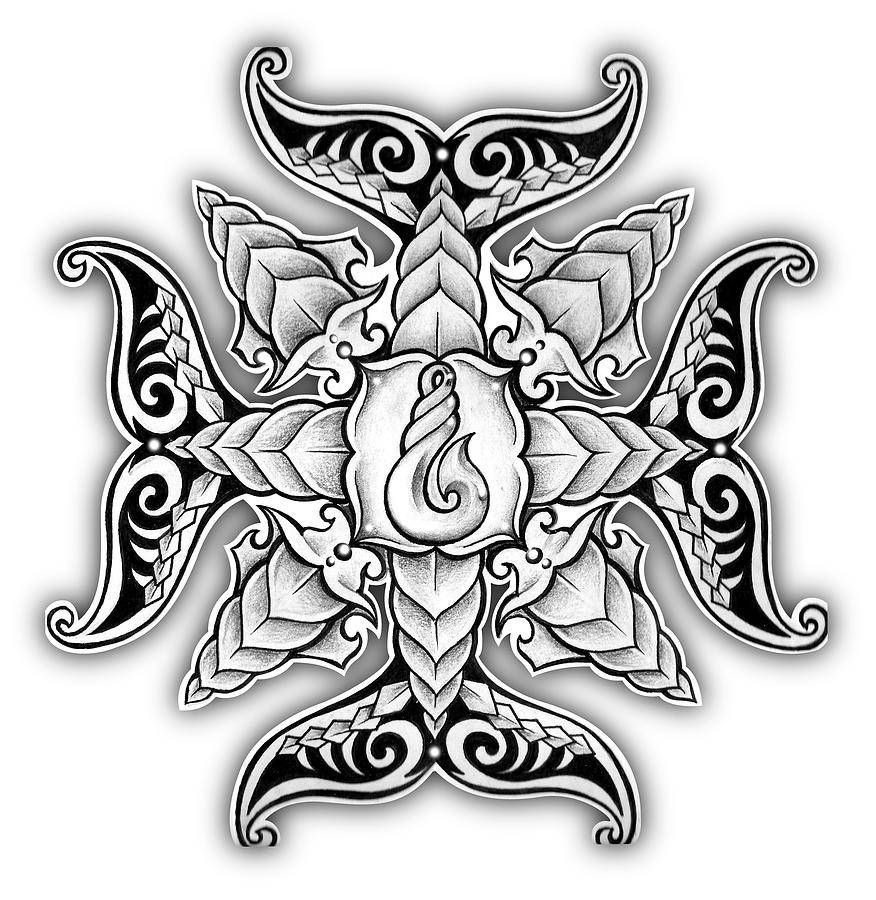 Polynesian Mandala Mixed Mediamarcelosouza Tattoosngraphx In Latest Polynesian Wall Art (View 18 of 20)