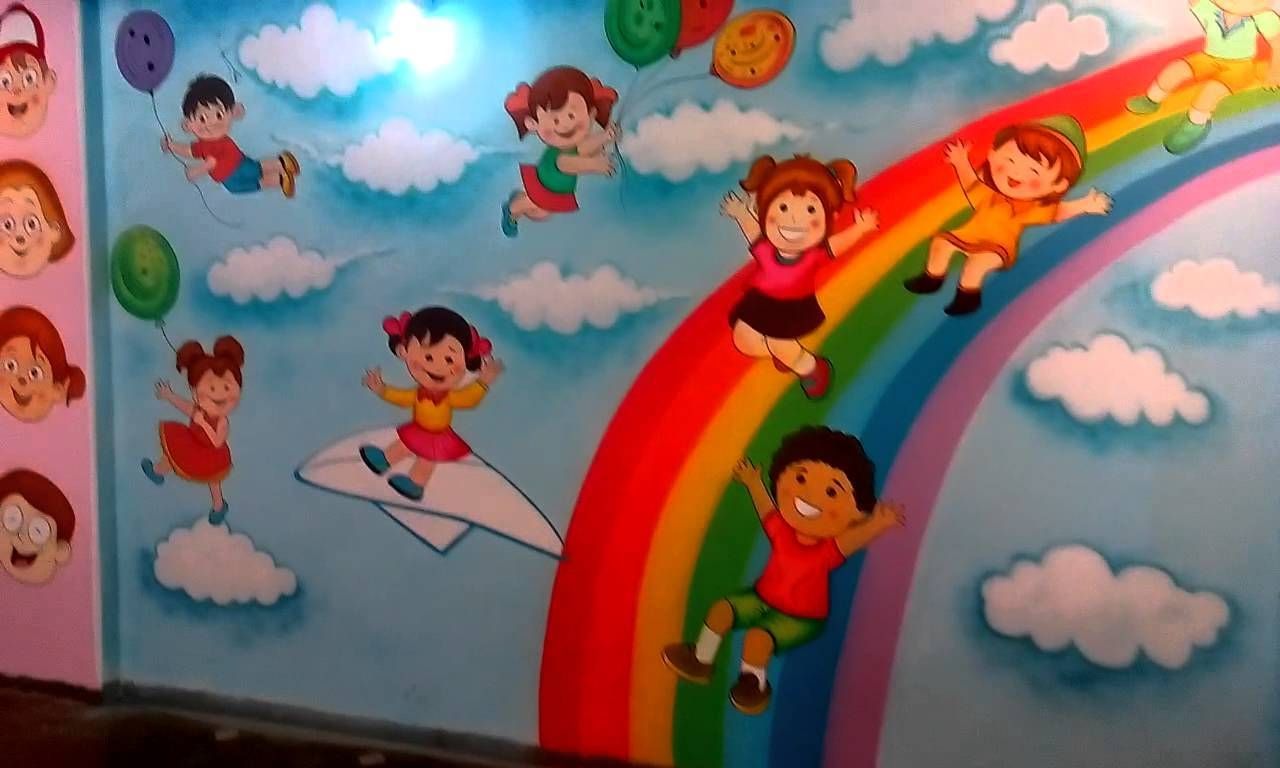 Preschool Playschool Classroom Wall Theme Painting Mumbai India Intended For 2018 Preschool Wall Decoration (View 3 of 30)