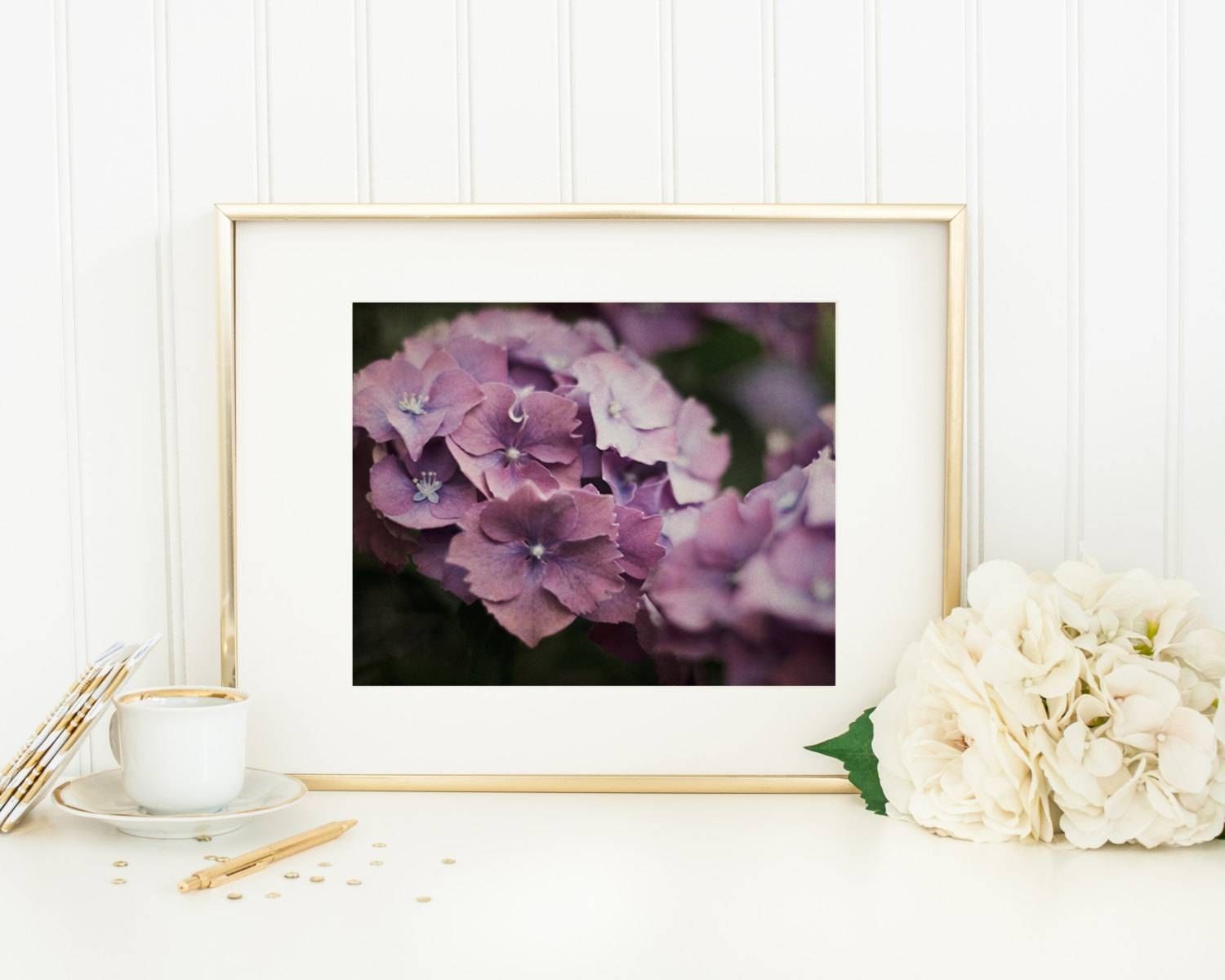 Purple French Country Decor, Hydrangea Wall Art, Flower Picture In 2018 French Country Wall Art Prints (View 6 of 20)
