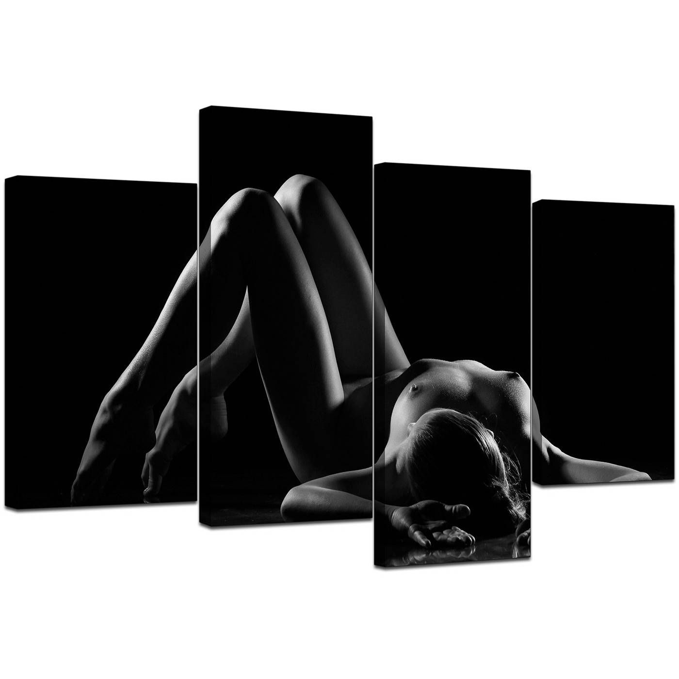 Sensual Canvas Art In Black & White For Your Bedroom In Most Recent Black And White Wall Art (View 3 of 16)