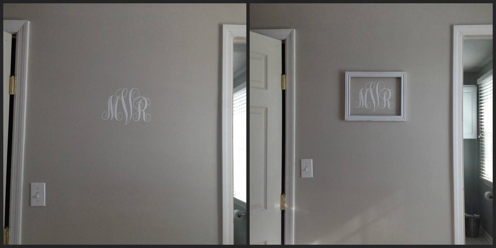 Silhouette} Vinyl Monogram Wall Art – Silhouette School For Most Up To Date Framed Monogram Wall Art (View 11 of 20)