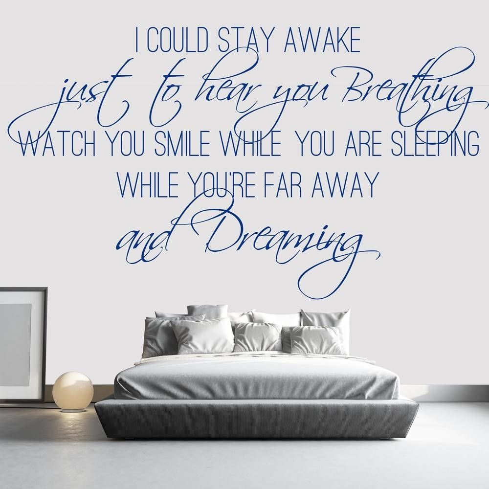 Song Lyric Quotes Wall Stickers | Iconwallstickers.co.uk Throughout Most Current Justin Bieber Wall Art (Gallery 19 of 20)