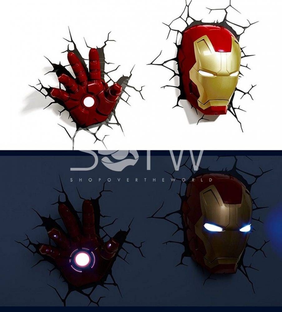 Splendid 3d Wall Art Thor Hammer Night Light Uk Teenage Mutant With Regard To 2018 Iron Man 3d Wall Art (View 5 of 20)