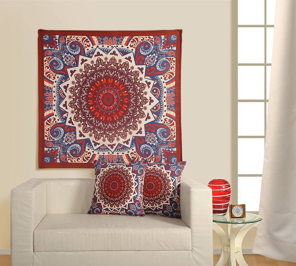 Square Wall Tapestry Art Cotton Canvas Wall Hanging 48x48 Inch,592 Throughout Newest 48x48 Canvas Wall Art (View 1 of 20)
