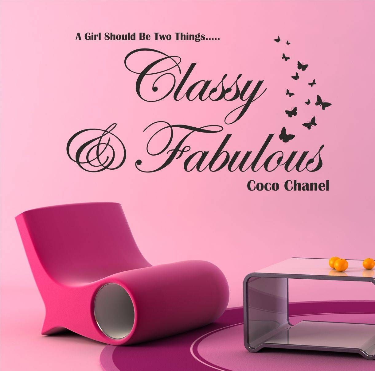 The Grafix Studio | Classy And Fabulous Coco Chanel Wall Art Sticker Intended For 2018 Coco Chanel Wall Stickers (View 29 of 30)