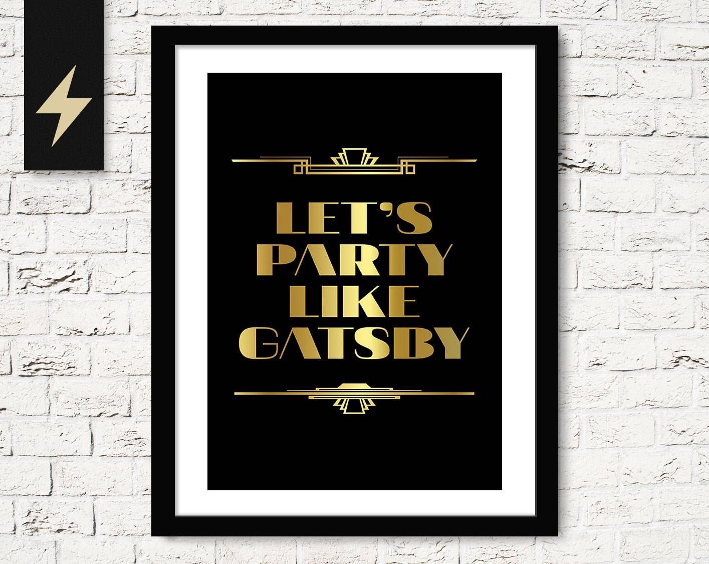 The Great Gatsby Poster. Roaring 20s Decor (View 3 of 20)