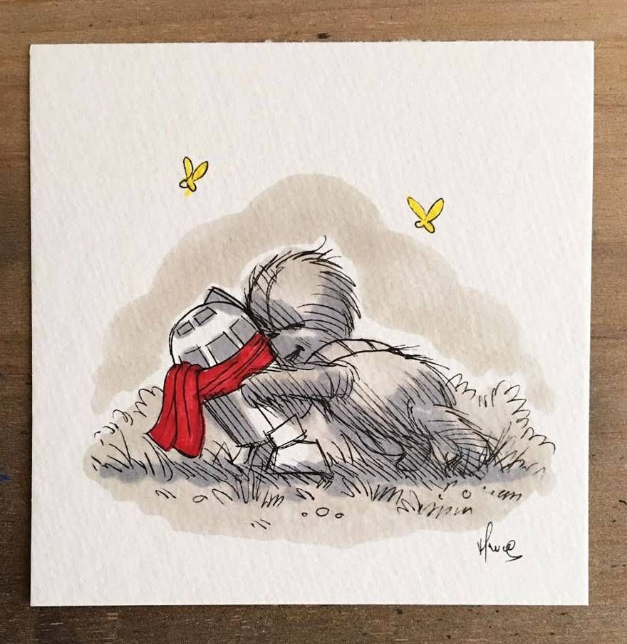 This 'star Wars' And 'winnie The Pooh' Art Is Truly The Best Of With Most Current Classic Pooh Art (View 12 of 20)