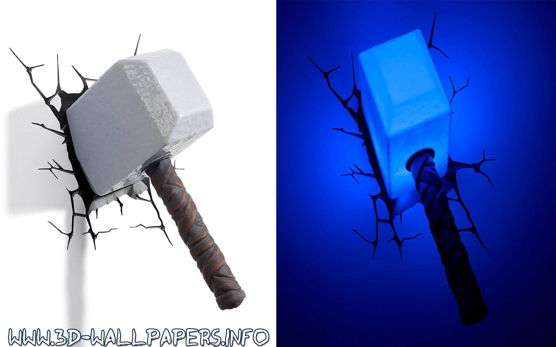 Featured Photo of 20 Best Ideas 3d Wall Art Thor Hammer Night Light