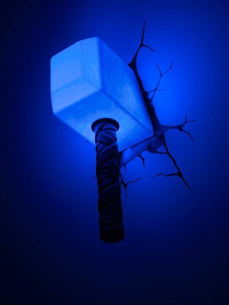 Thor Hammer 3d Wall Art Decor Night Light Lamp Uk | Wallartideas Within Most Recent Thor Hammer 3d Wall Art (View 3 of 20)