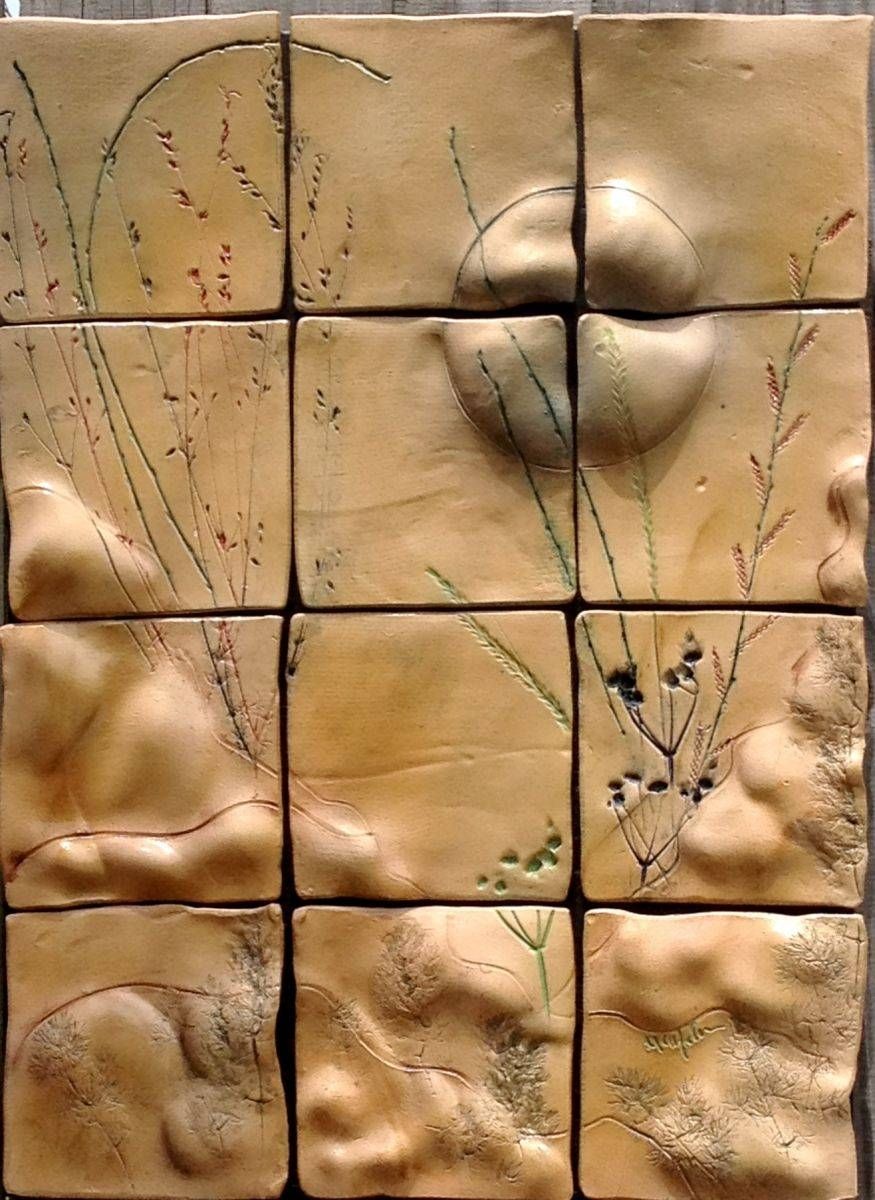 Thru The Golden Valley: Ceramic Tile Wall Art, Original Ceramic With Regard To Most Recent Ceramic Tile Wall Art (View 1 of 20)