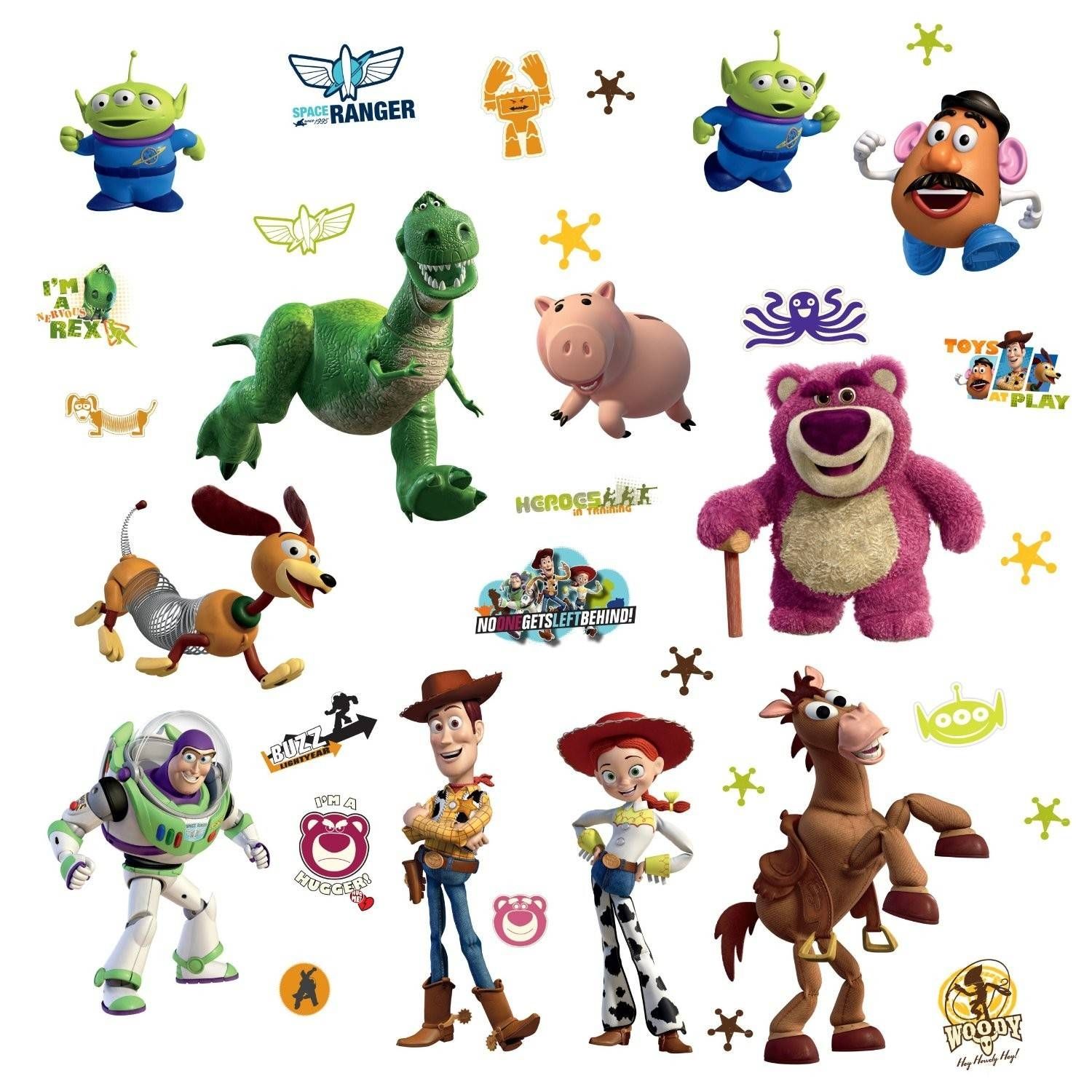 Toy Story 3 Glow In The Dark Wall Decals Regarding Most Popular Toy Story Wall Stickers (View 20 of 25)