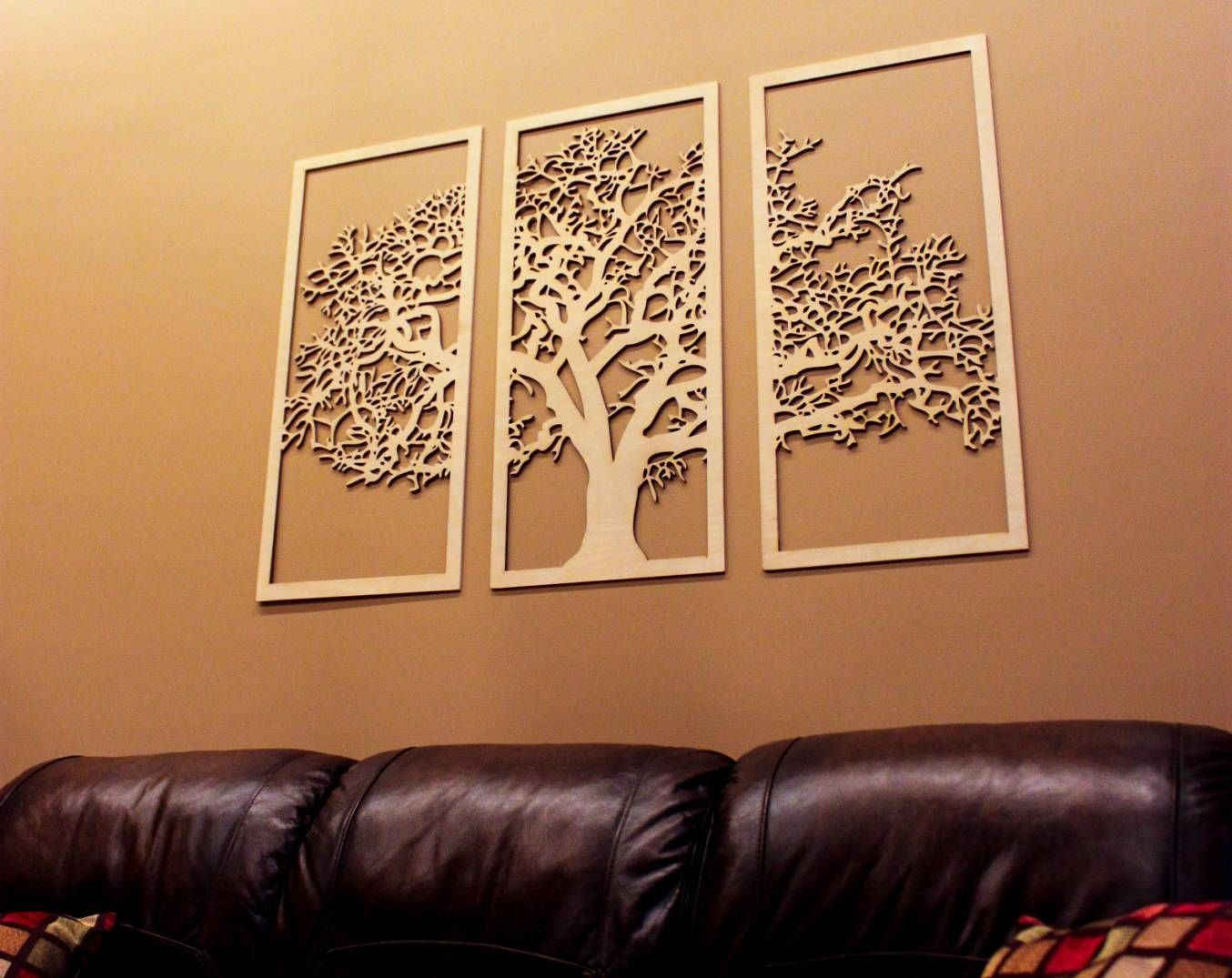Tree Of Life 3d 3 Panel Tree Wood Wall Art Beautiful Tree Intended For 2017 3d Tree Wall Art (View 3 of 15)
