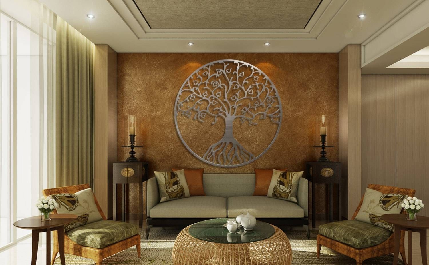 Tree Of Life Metal Wall Art Metal Tree Wall Art Circle Wall Within Current 3d Tree Wall Art (View 5 of 15)