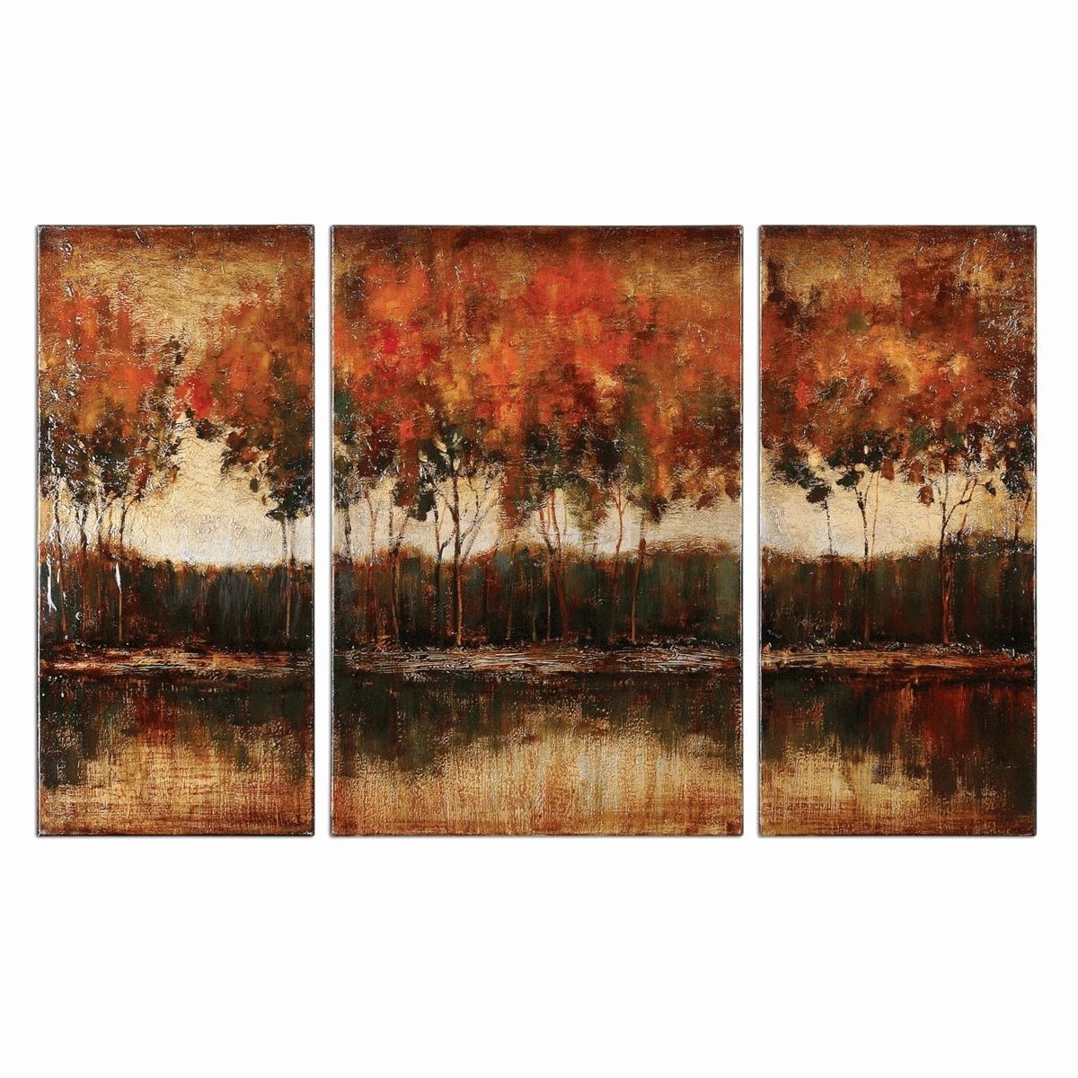 Trilakes Canvas Wall Art – Set Of 3 Regarding Newest Cheap Wall Art Sets (View 17 of 20)