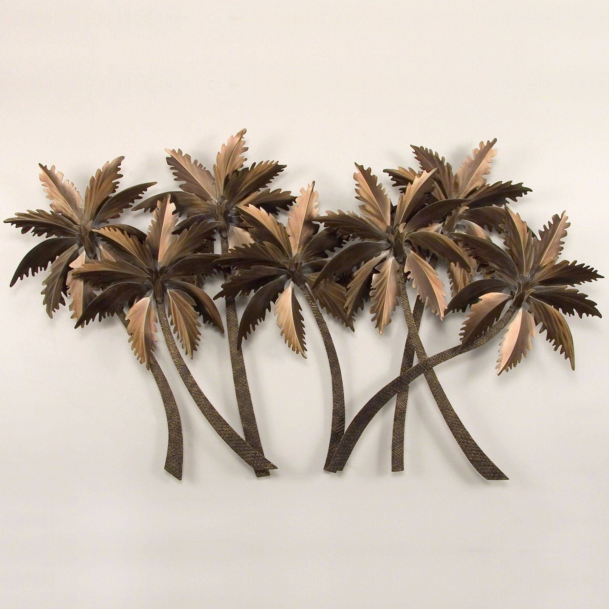 Tropical Palm Grove Metal Wall Sculpture For Most Current Palm Tree Metal Art (View 7 of 25)