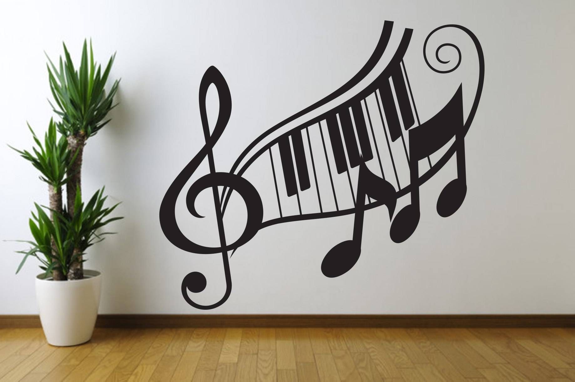 Wall Art Decals 34 For Dog Sayings Wall Art With Music Notes Wall Pertaining To Newest Music Note Wall Art Decor (View 1 of 20)