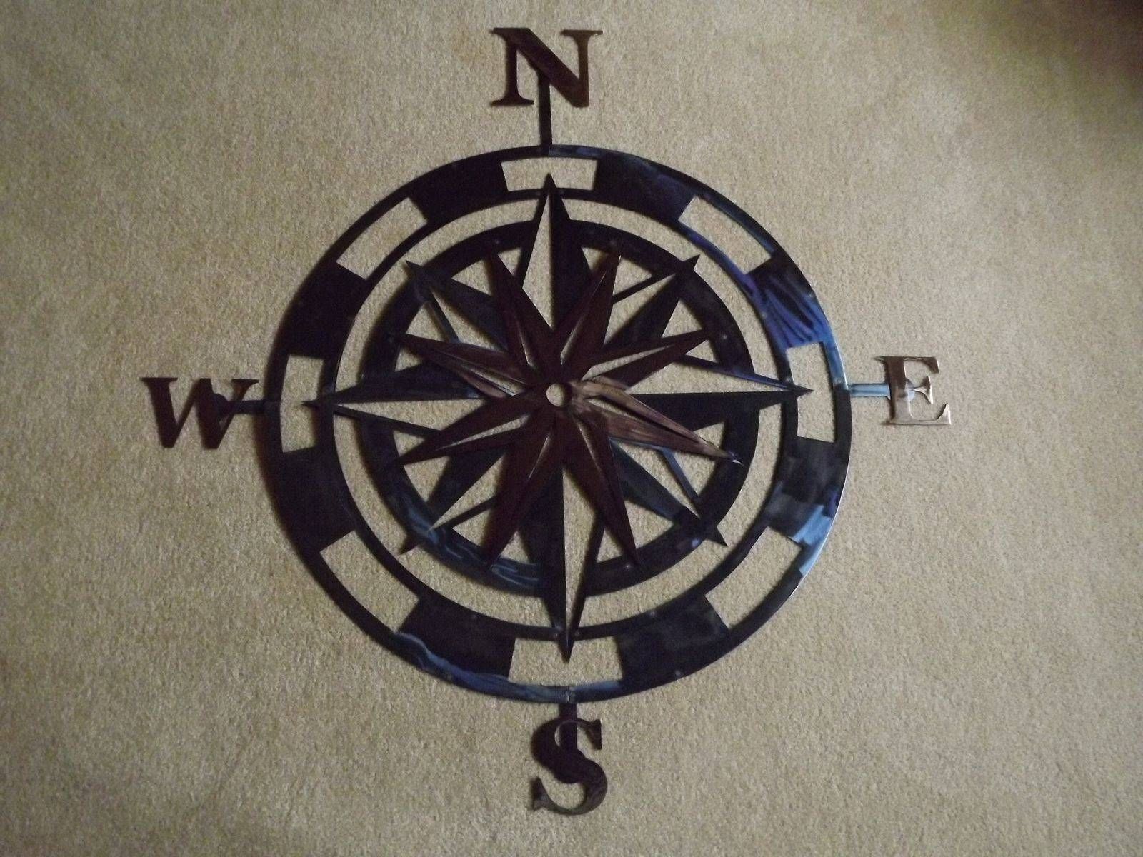 Wall Art Design Ideas: Handmade Rose Compass Wall Art Metal Intended For Most Current Stainless Steel Outdoor Wall Art (View 17 of 20)