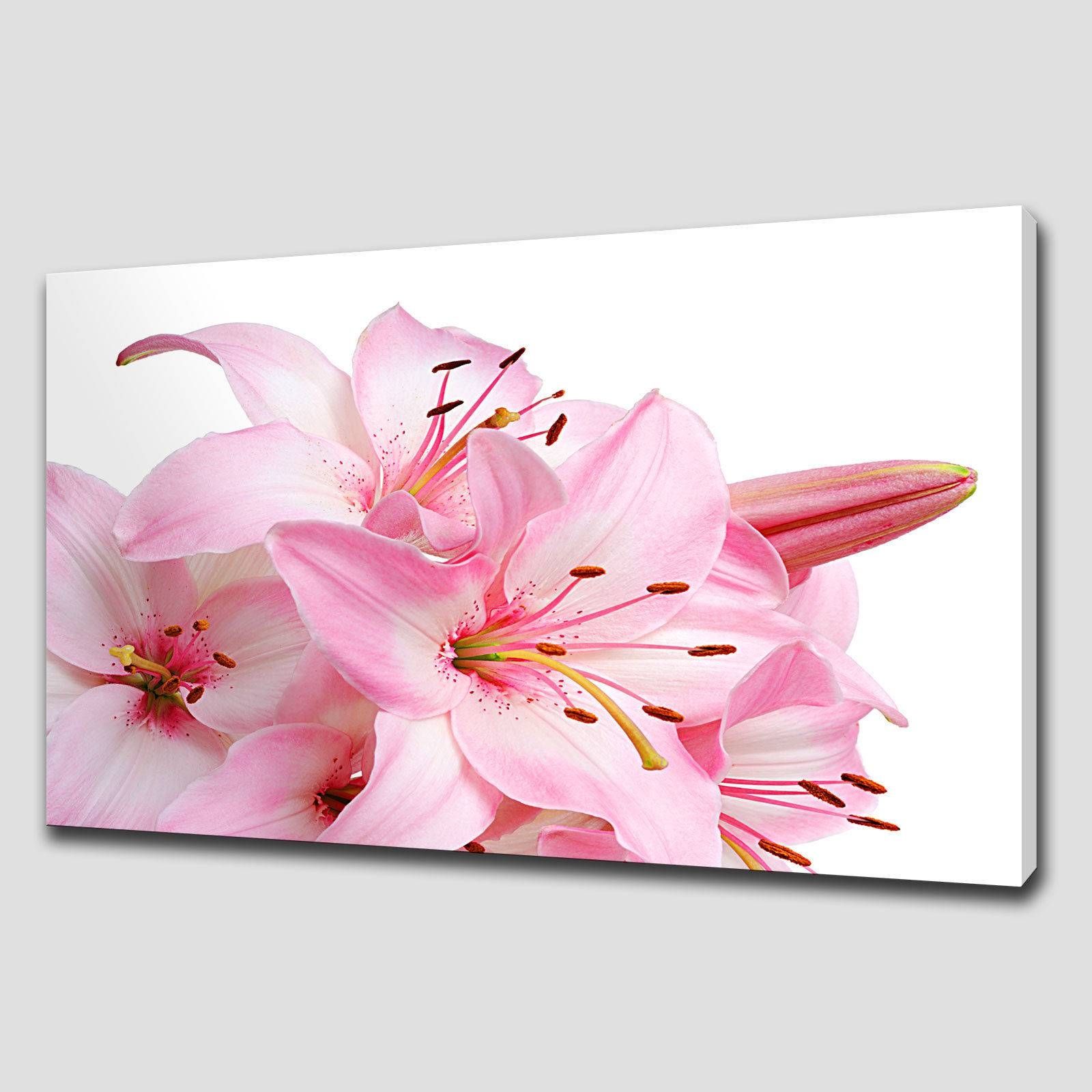 Wall Art Designs: Canvas Floral Wall Art Flowers Paintings Large For Most Recently Released Pink Flower Wall Art (View 1 of 20)