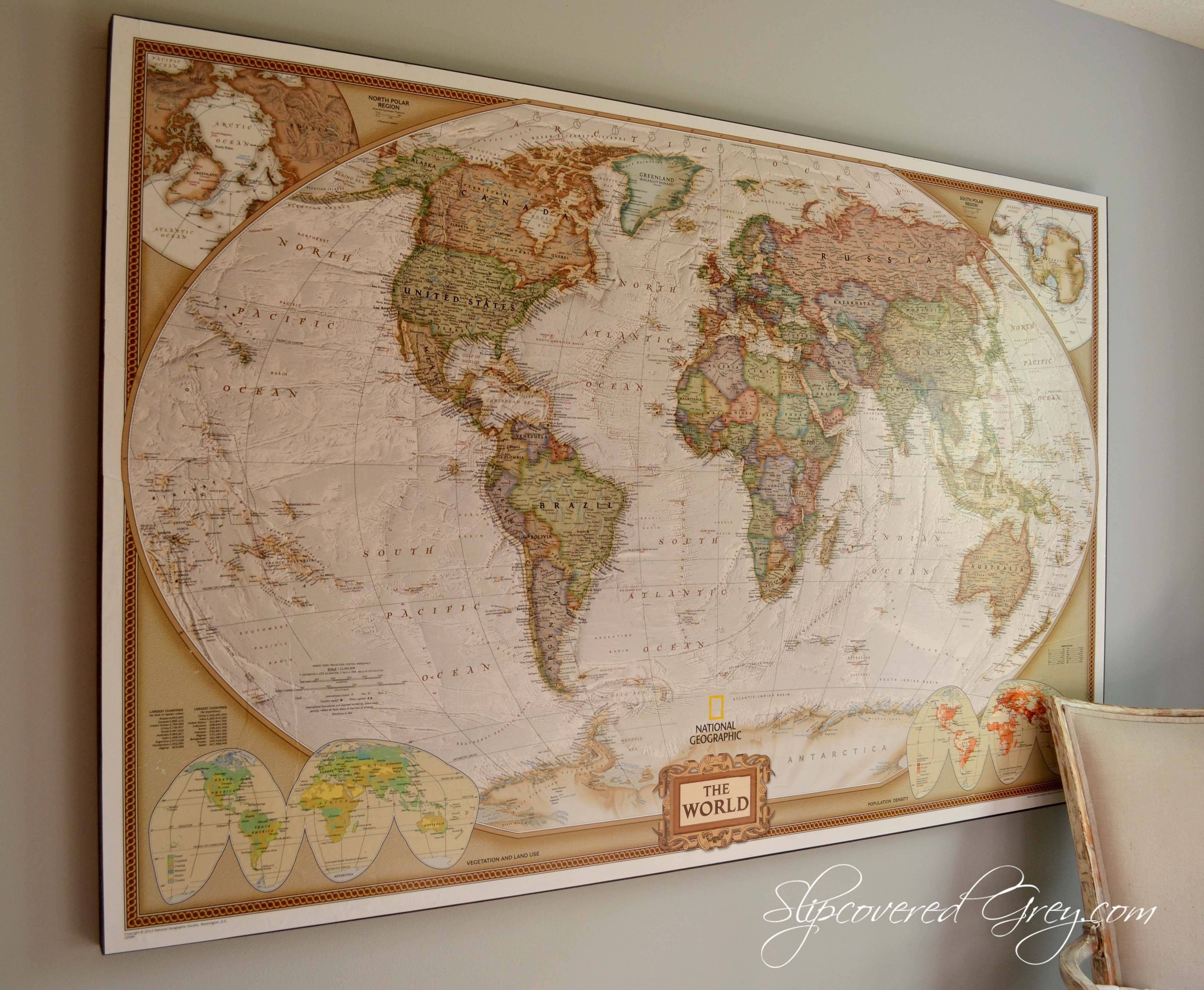 Wall Art Designs: World Framed Wall Art Maps Canvas United States For Most Up To Date United States Map Wall Art (View 17 of 20)