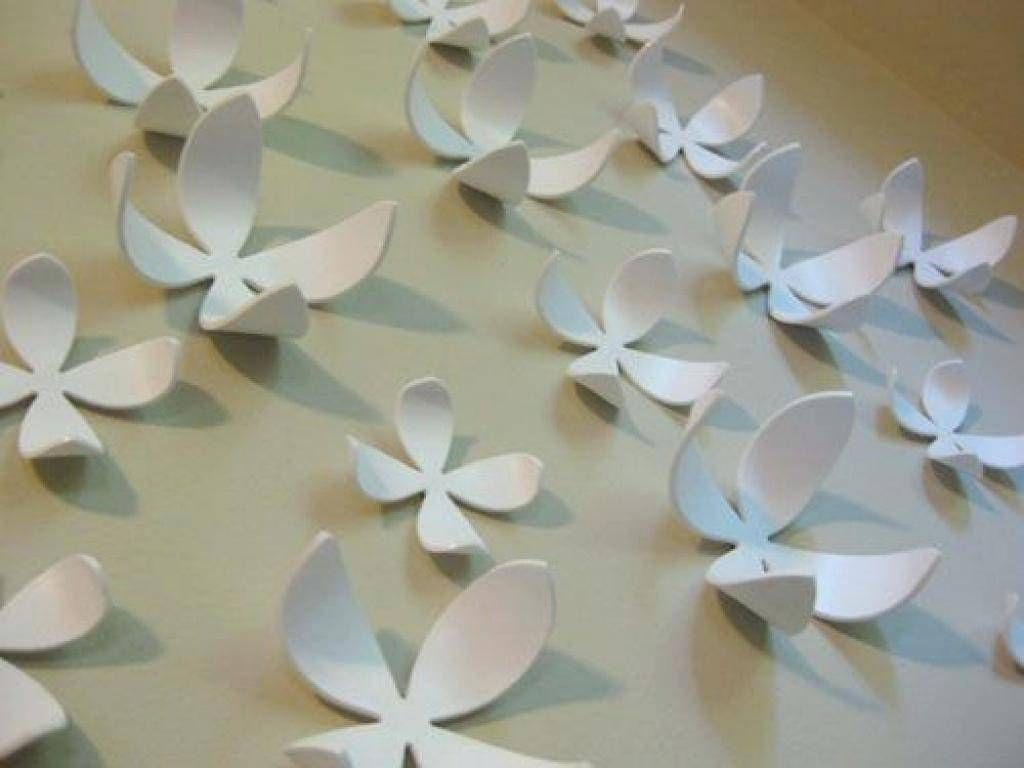 Wall Decor : Appealing Paper Flower Wall Decor Paper Flowers In With Most Popular Ceramic Flower Wall Art (View 15 of 30)