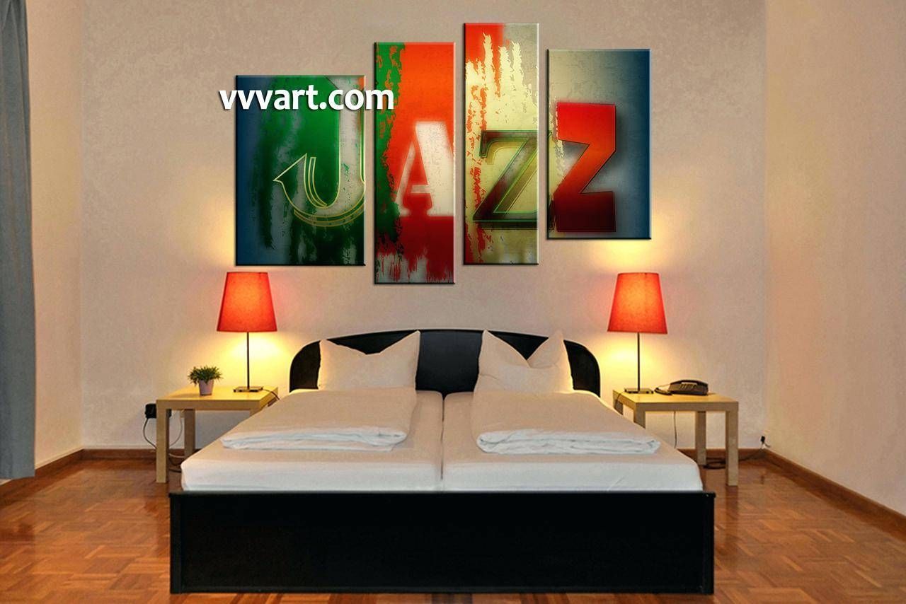 Wall Decor : Bedroom Decor 4 Piece Wall Art Music Huge Pictures With Most Up To Date 4 Piece Wall Art (View 15 of 15)