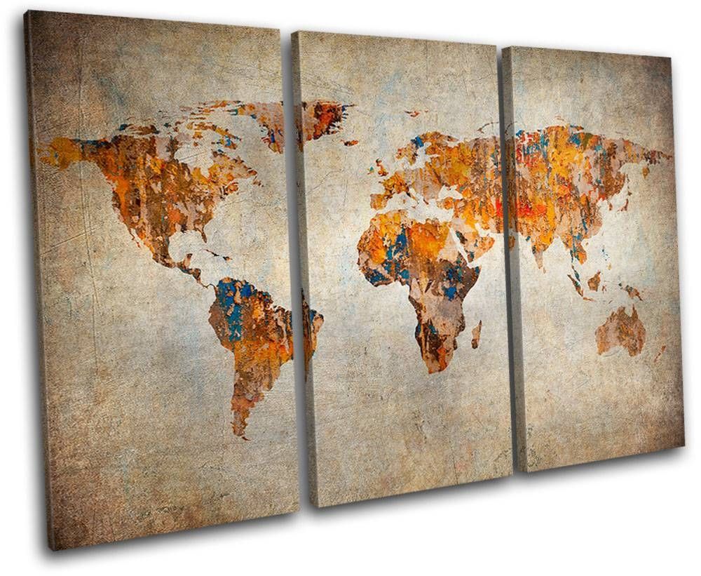 Wall Size World Map Canvas – Hd Nature Wallpaper Within Current Atlas Wall Art (View 1 of 20)