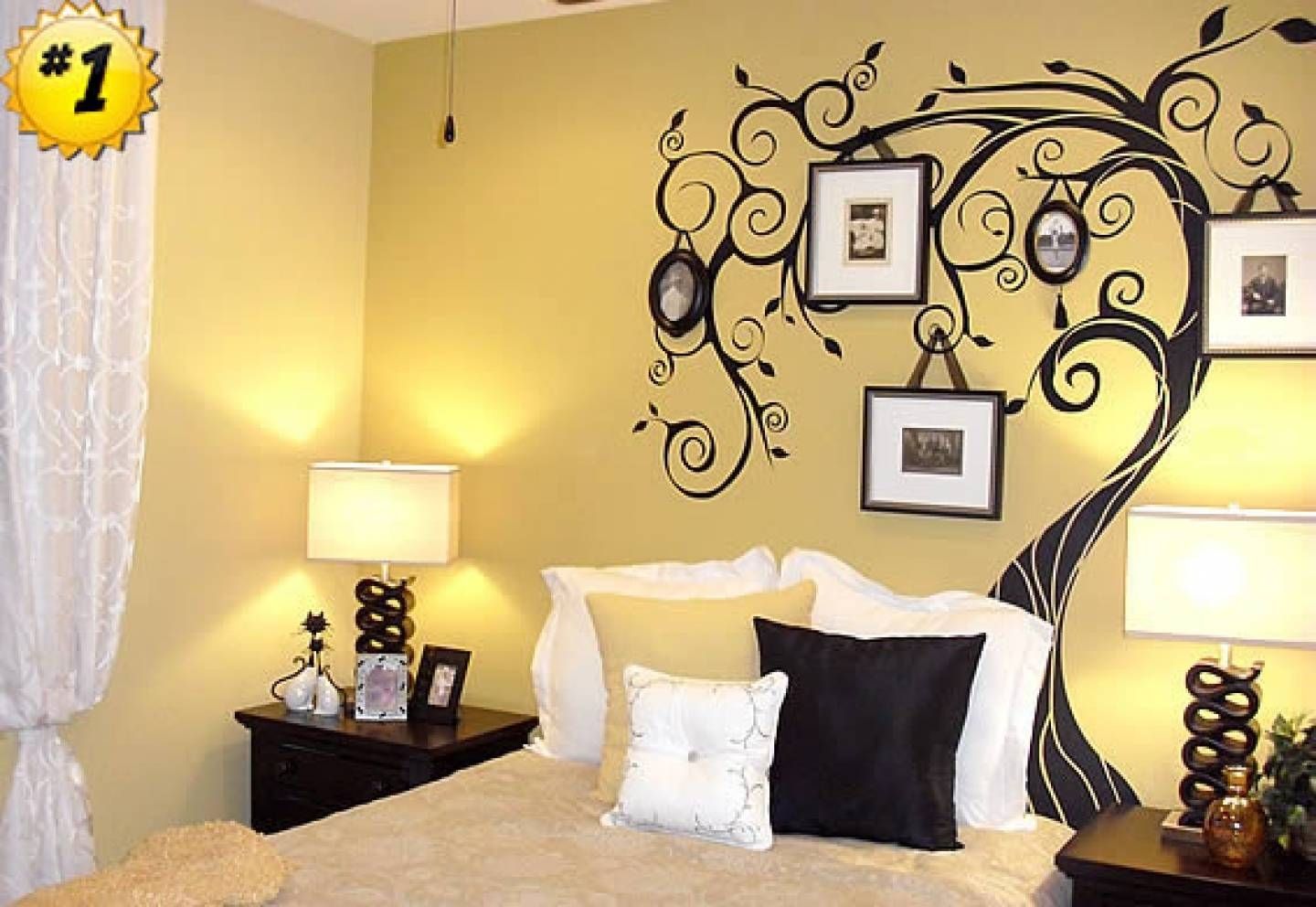 Wall Stickers Designs With Others 37176 Bedroom Wall Art Decor Regarding Latest Wall Art Deco Decals (Gallery 19 of 20)
