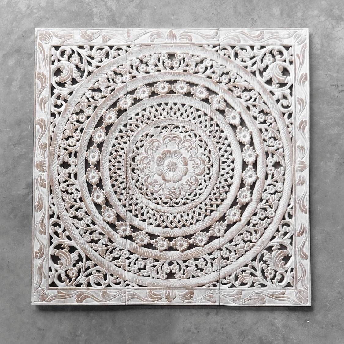 Wood Carved Wall Art | Himalayantrexplorers For Current White Wooden Wall Art (View 3 of 20)