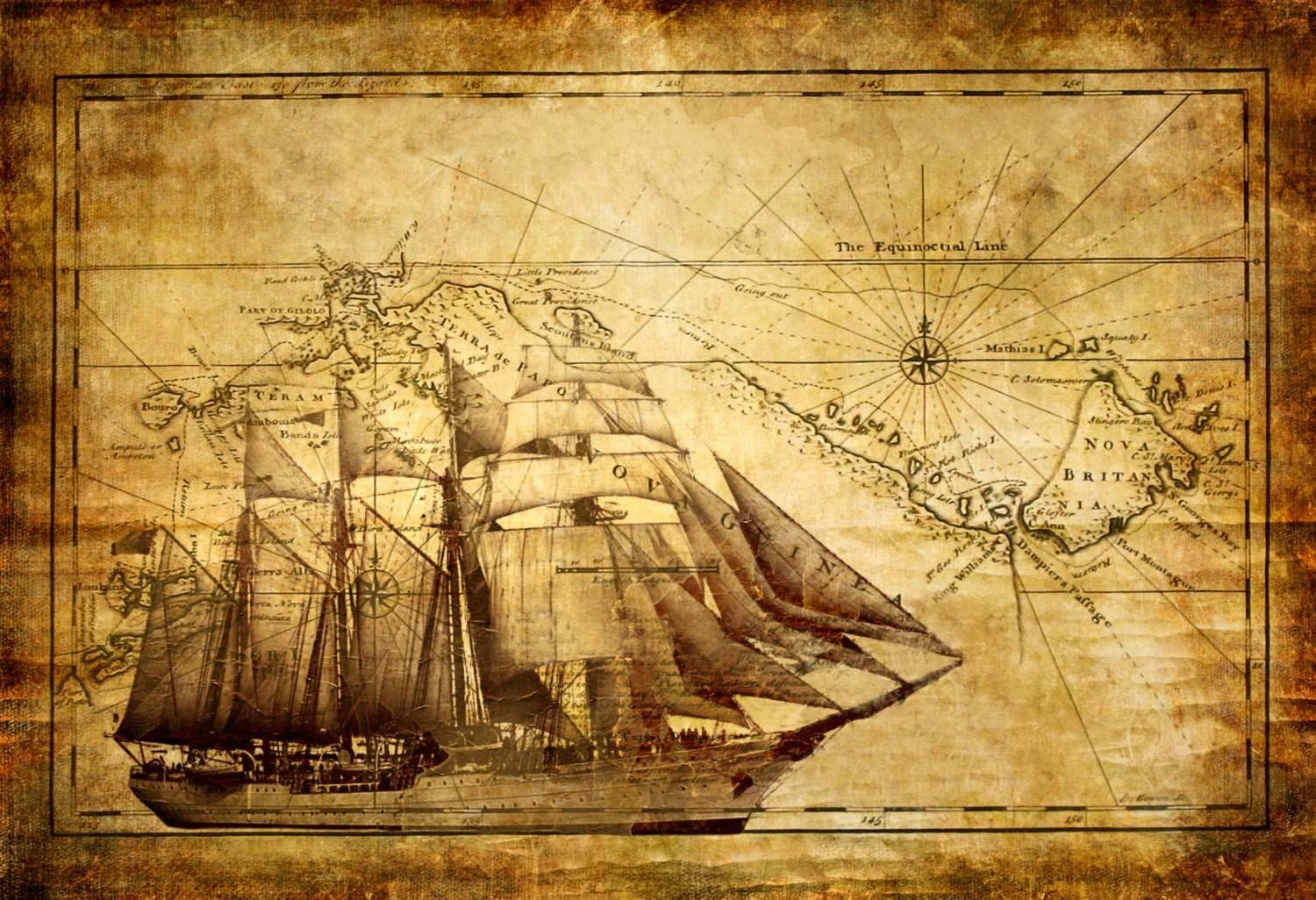 World Map Wall Art Vintage With Ship Canvas Wall Art, Wood Sign Regarding 2018 Nautical Canvas Wall Art (View 14 of 20)