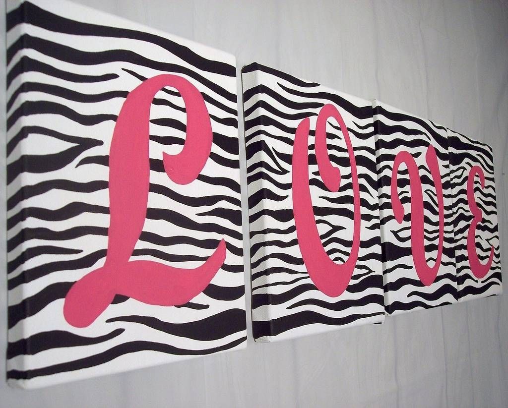 Zebra Wall Art | Art For Children, Letter Paintings On Hand … | Flickr Within Most Up To Date Zebra Wall Art Canvas (View 21 of 25)