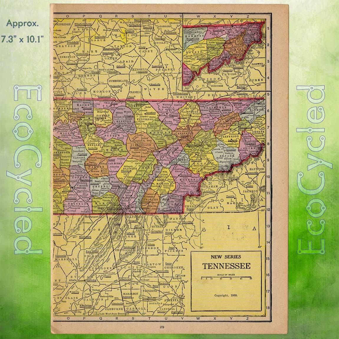 1920s Texas Map/ Unique Wall Art Vintage Atlas/ Retro Decor Gift Within Newest Texas Map Wall Art (View 14 of 20)