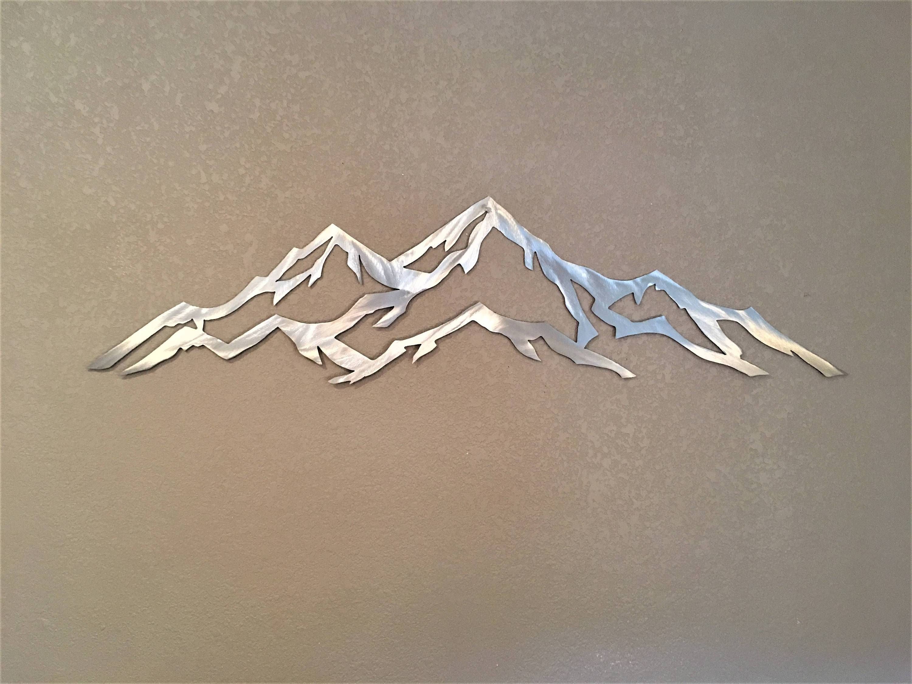 3 Foot Long Aspen Ski Resorts. Metal Wall Art Mountains (View 1 of 20)