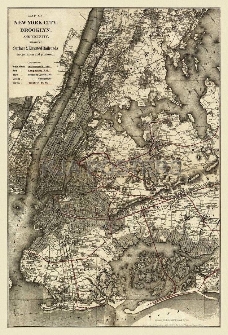 32 Best New York Antique Map Wall Art Images On Pinterest Throughout Best And Newest Nyc Map Wall Art (View 19 of 20)