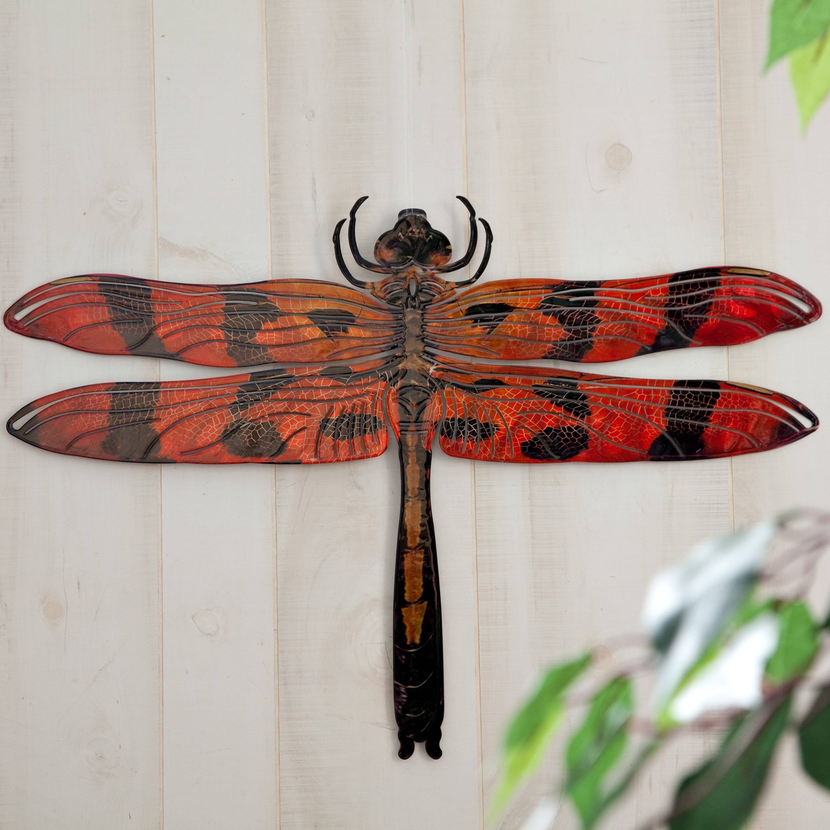 3d Dragonfly Metal Outdoor Wall Art | Hayneedle Pertaining To Most Popular Dragonfly Metal Wall Art (View 16 of 20)