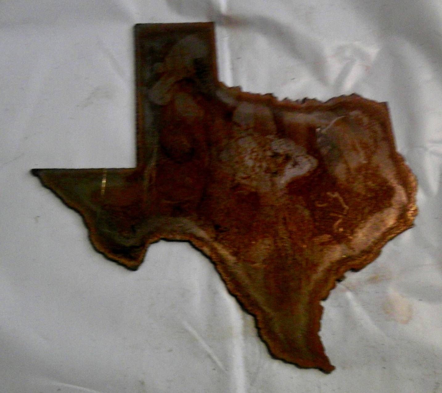 6 Inch State Shape Texas Rusty Vintage Antique Y Metal Steel With Regard To Most Popular Texas Metal Wall Art (View 6 of 20)