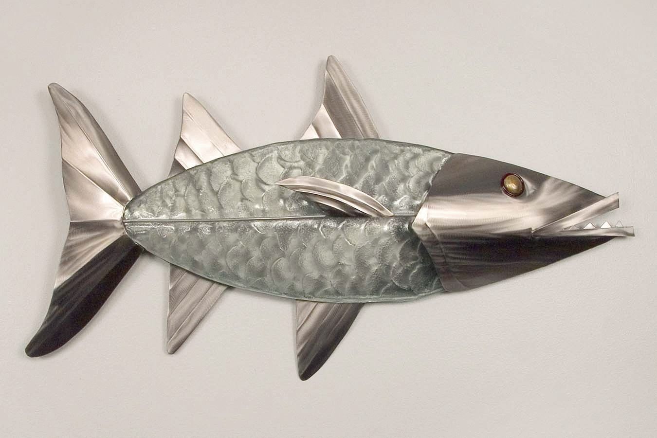 Barracuda Glass And Metal Inside Current Nautical Metal Wall Art (View 6 of 20)