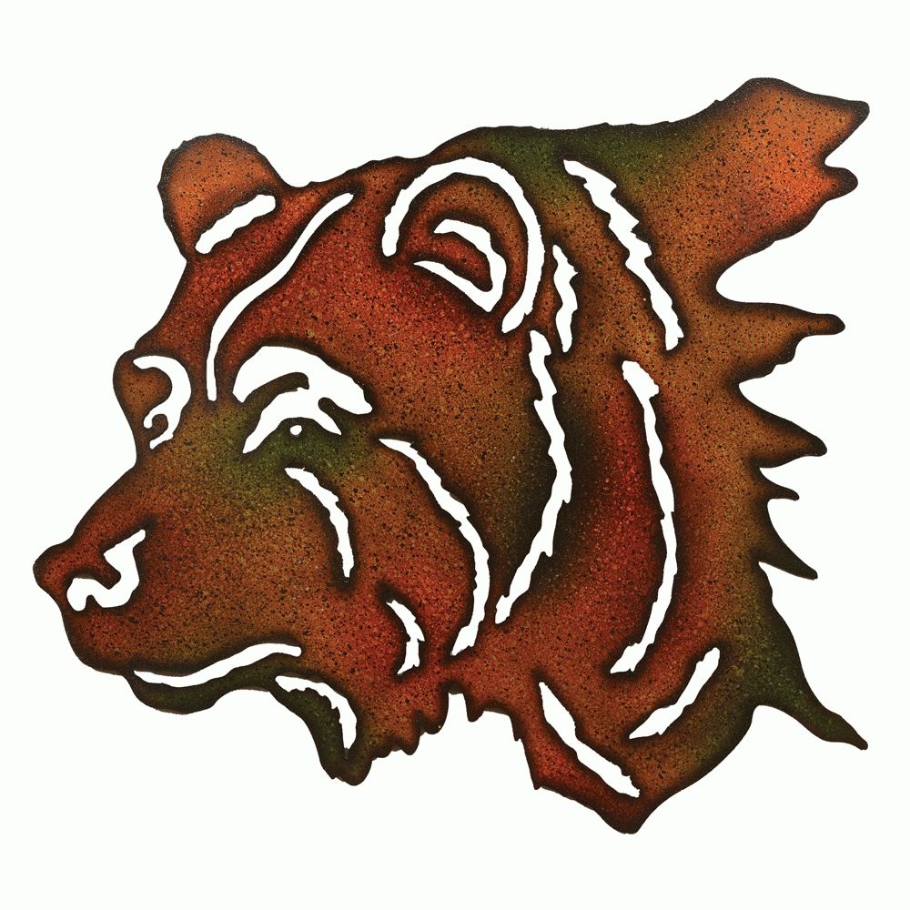 Bear Wilderness Metal Wall Art In Best And Newest Brown Metal Wall Art (View 10 of 20)