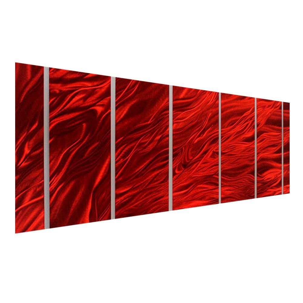 Dragon's Breath – Bold And Bright Red Metal Panel Art – Handmade Within 2017 Red Metal Wall Art (View 10 of 20)