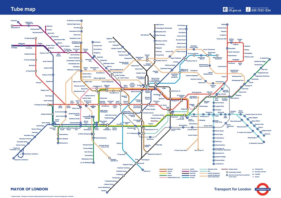 Edward Tufte Forum: London Underground Maps (+ Worldwide Subway Maps) Pertaining To Most Up To Date Tube Map Wall Art (Gallery 18 of 20)